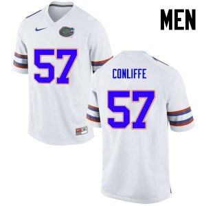 Men's Florida Gators #57 Elijah Conliffe NCAA Nike White Authentic Stitched College Football Jersey IOC2862AH